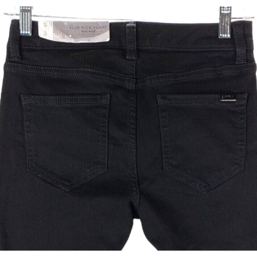 Jennifer Lopez NEW Mid Calf Jeans Size 2 Slim Kick‎ Flare Mid Rise 28x24.5 Onyx - Picture 4 of 9